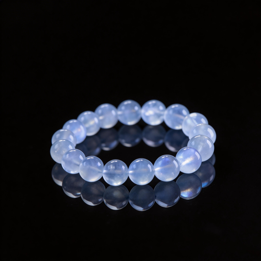 Natural White Moonstone Bracelet - Clams Emotions & Brings Inner Peace Stone - Enhances Intuition & Spiritual Insight